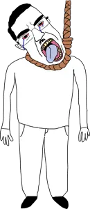 bernd, chudjak, hanging troonjak, patrick, troonjak, hanging soyjaks, 1soyjak, ack, black eyes, black hair