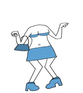 slutjaks, accessory, body, bra, clothes, full body, hands, headless, heels, holding object