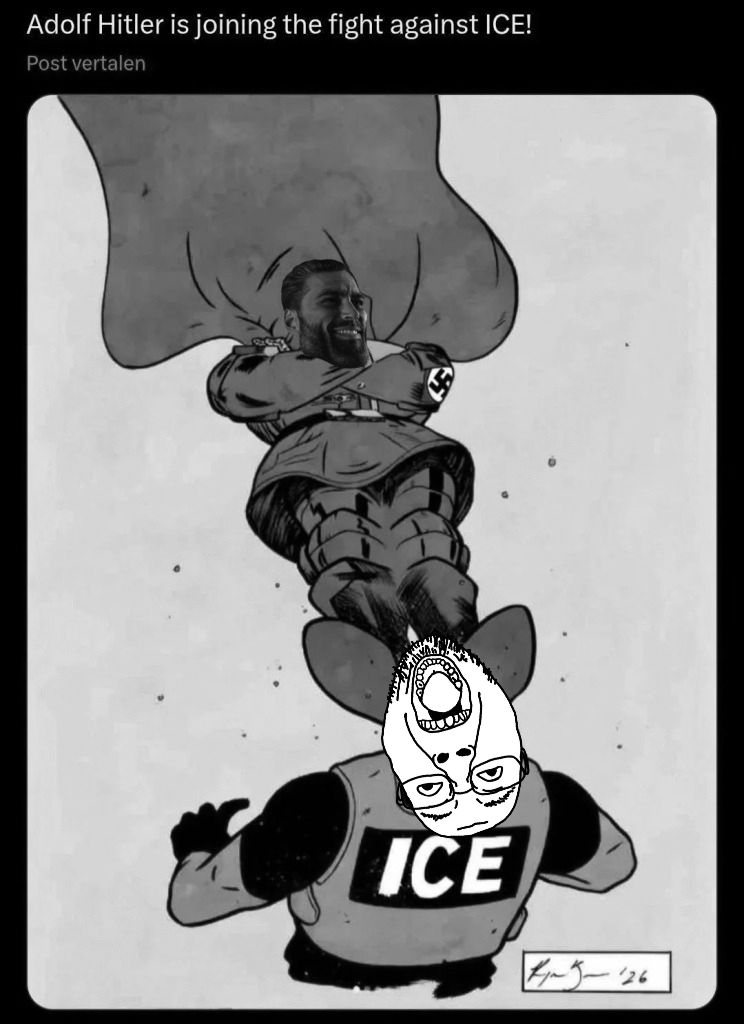 gigachad, bernd, 1nas, 1soyjak, adolf hitler, bald, beard, black and white, black eyes, black hair