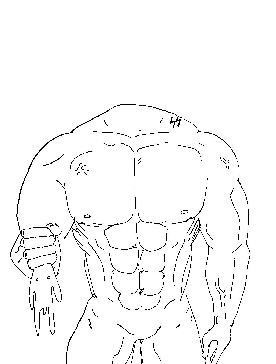 cobbert, aryan, a10 eyes, almost full body, bald, buff, front view, full body, muscles, no beard