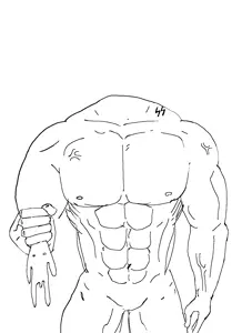cobbert, aryan, a10 eyes, almost full body, bald, buff, front view, full body, muscles, no beard