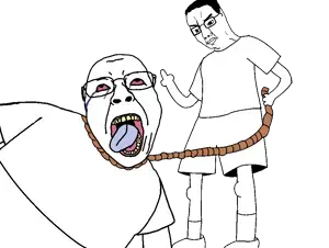 bernd, chudjak, chud's hitman, hanging soyjaks, 2soyjaks, ack, bald, black eyes, black hair, bloodshot eyes