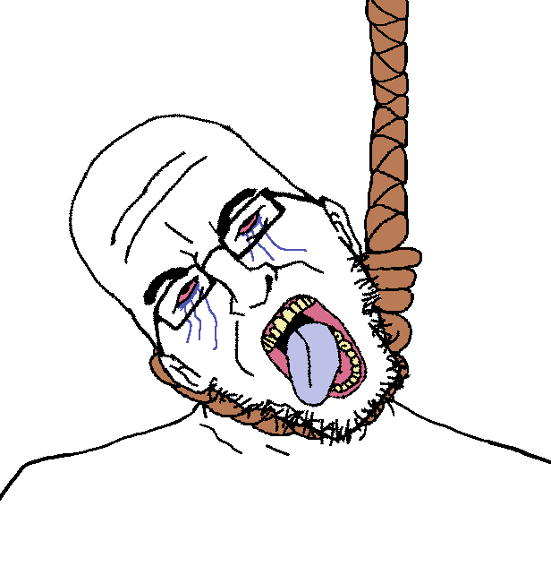 bernd, epsteinjak, hanging troonjak, troonjak, hanging soyjaks, 1soyjak, ack, bloodshot eyes, crying, glasses