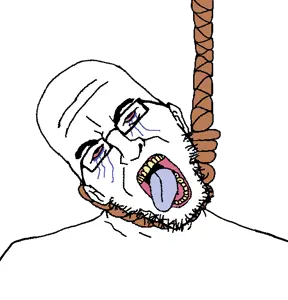 bernd, epsteinjak, hanging troonjak, troonjak, hanging soyjaks, 1soyjak, ack, bloodshot eyes, crying, glasses