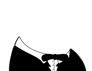 pepe, accessory, black bowtie, black suit, bowtie, clothes, formal clothing, front view, no body, no head