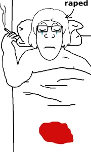 markiplier soyjak, female markiplier, neutralplier, its over, me and your mom, 1soyjak, arm, bed, blanket, blood