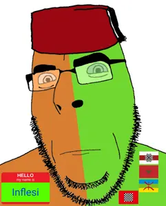 cobson, 1soyjak, amazigh, bald, berber, closed mouth, clothes, fez, front view, glasses