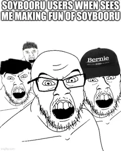 feraljak, 4soyjaks, angry, bald, beard, bernie sanders, black cap, black hair, cap, clothes