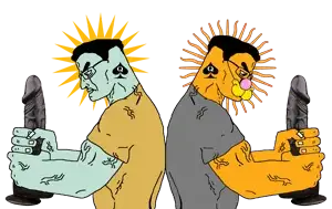 garfield, squidward tentacles, chudjak, 2soyjaks, angry, argentina, bbc, bbc dildo, bbc only, bbc slut