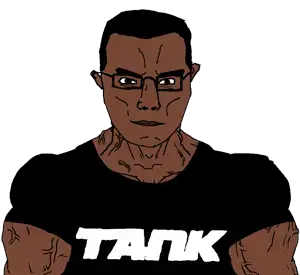 chudjak, chudjak front, muscular chud, 1soyjak, black hair, brown eyes, brown skin, buff, closed mouth, front view