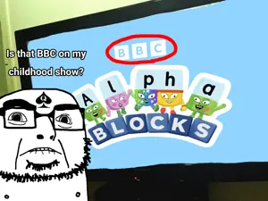 cobson, hornygolstein, hornyson, olgolstein, 1soyjak, alphablocks, bbc, beard, british broadcasting corporation, closed mouth