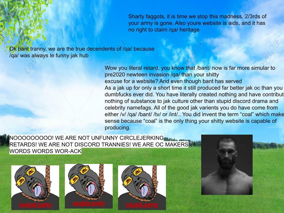 gigachad, bernd, hanging troonjak, troonjak, /bant/, /qa/ (4chan), ack, anti soyjak, bloodshot eyes, coal