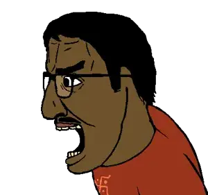 el perro rabioso, el perro chud, lado del perro rabioso, chuddified soyjaks, sidejaks, 1soyjak, angry, black eyes, black hair, brown skin