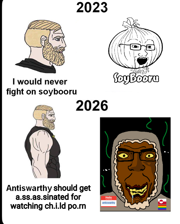 esl fnf pedo, wojak, yes chad, chudjak, markiplier soyjak, soyak, chudplier, the soybooru logo, 2023, 2026
