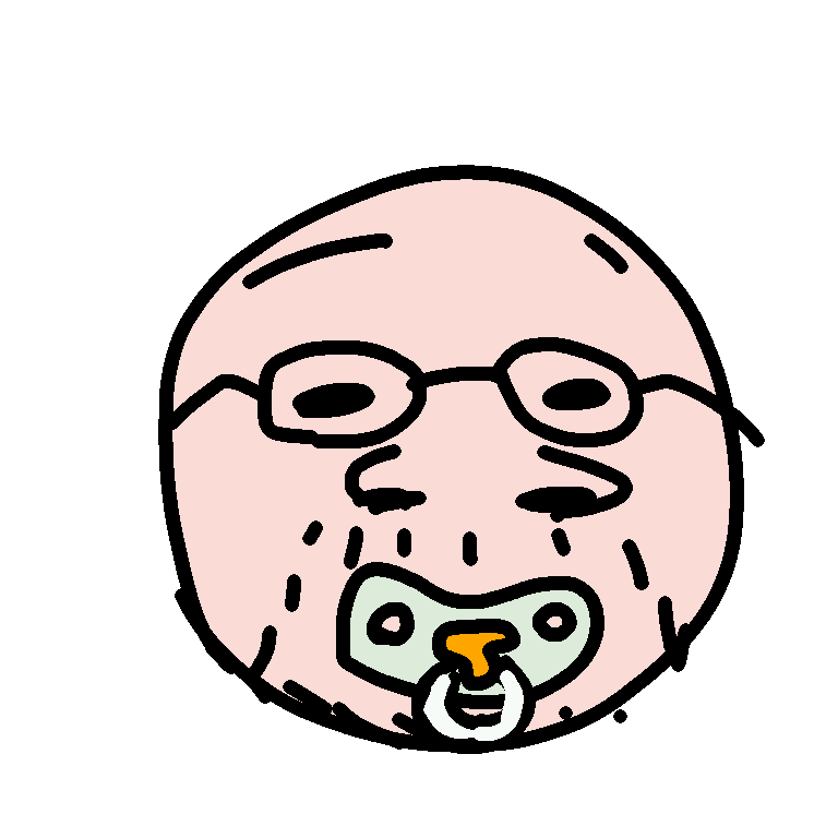 gapejak, babyjak, baby, bald, black eyes, caca, eyebrows, eyes, face, front view