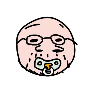 gapejak, babyjak, baby, bald, black eyes, caca, eyebrows, eyes, face, front view