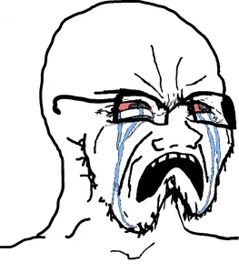 soyak, soyak (crying), 1soyjak, bald, crying, deformed, disgusted, distorted, glasses, looking to the right