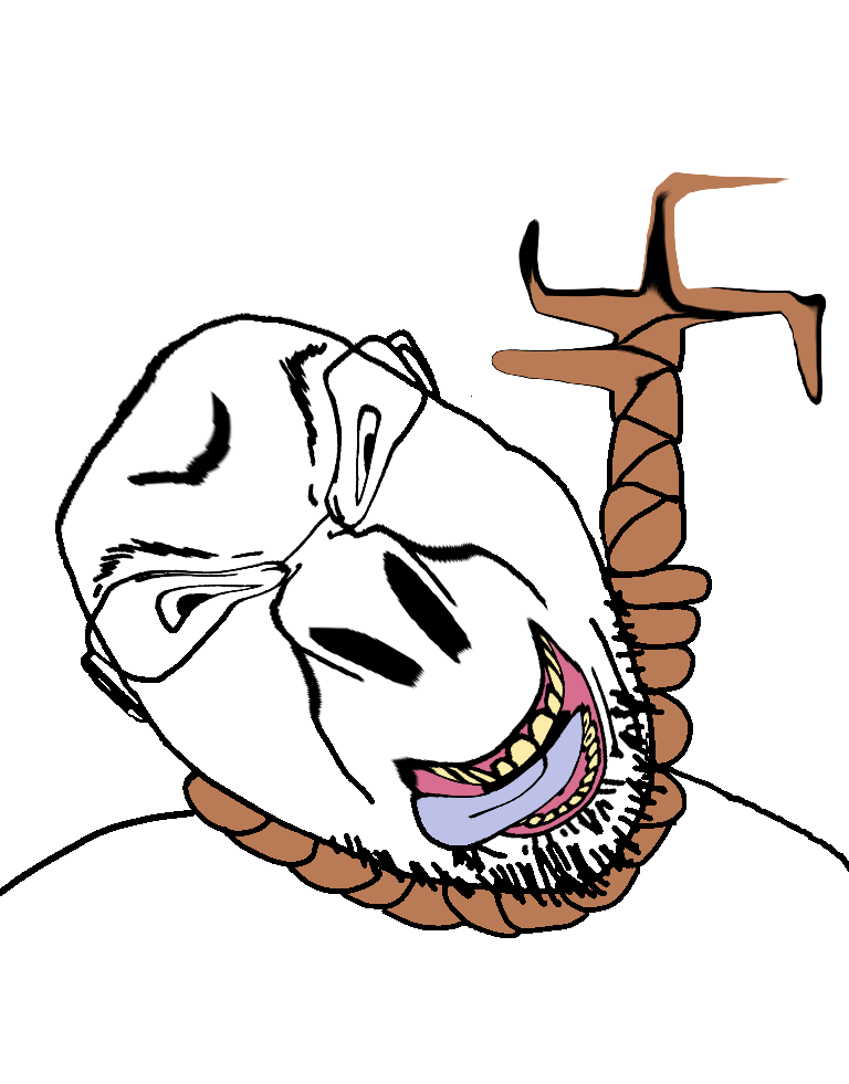 bernd, hanging troonjak, troonjak, deformed bernd subvariants, 1soyjak, ack, bald, black eyes, deformed, evil