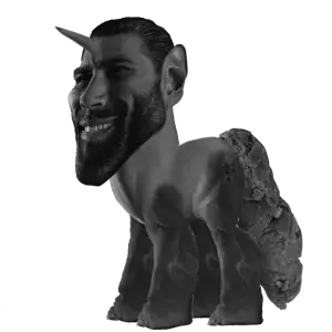 gigachad, 1nas, animal, beard, big chin, big nose, black eyes, black hair, bug, ear