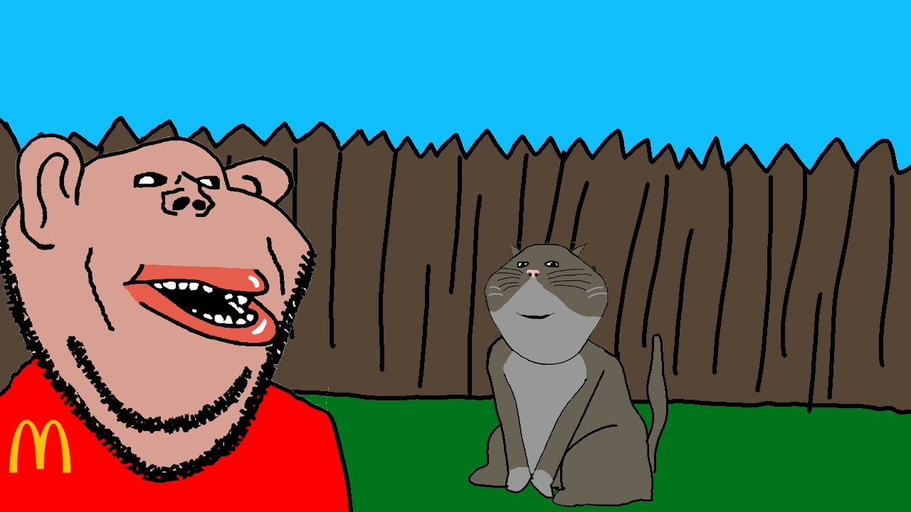 impish soyak ears, impish amerimutt, jolly meowjak, jolly soyak ears, amerimutt, 2soyjaks, animal, bald, big lips, black eyes