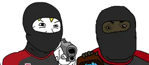 nate higgers, alicia, soyak, hunky twink sex machine, hunky twink sex machine, natejak, aiming, bag, balaclava, black eyes