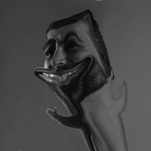 gigachad, 1nas, beard, black eyes, black hair, buff, closed mouth, deformed, distorted, ernest khalimov