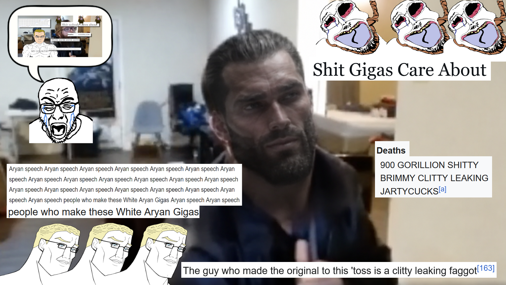 gigachad, bernd, chudjak, patrick, aryan, gigachaded, 3soyjaks, a10 eyes, bald, beard