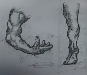 poison, arm, leg, paper, pencil drawing, shading, original content