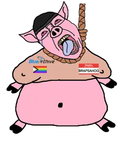 bernd, hanging troonjak, troonjak, 1soyjak, ack, animal, bloodshot eyes, clothes, crying, ear