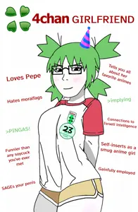 yotsuba koiwai, soyak, soygirl, femjak, soygirlfriend, 1soyjak, 4chan, 4chan meme, 4cuck, almost full body