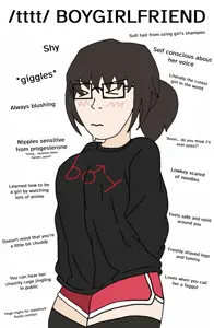 boymoder, soyak, soygirl, femjak, soygirlfriend, /lgbt/, /tttt/, > <, 1soyjak, almost full body