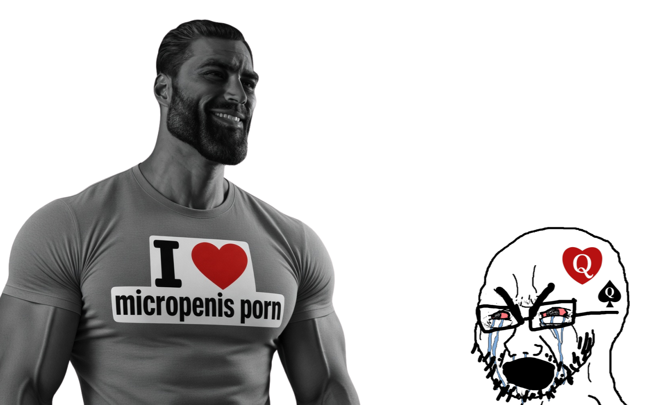 gigachad, soyak, soyak (crying), bald, beard, black hair, buff, crying, front view, glasses