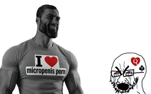 gigachad, soyak, soyak (crying), bald, beard, black hair, buff, crying, front view, glasses