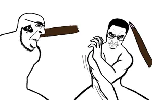 chudjak, cobson, chudjak seething, cobson front2, spadeson, spadeson, 2soyjaks, bald, black dildo, black eyes