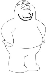 peter griffin, unknown, useful soys, 1soyjak, bald, black eyes, chin, closed mouth, cobson killer, double chin