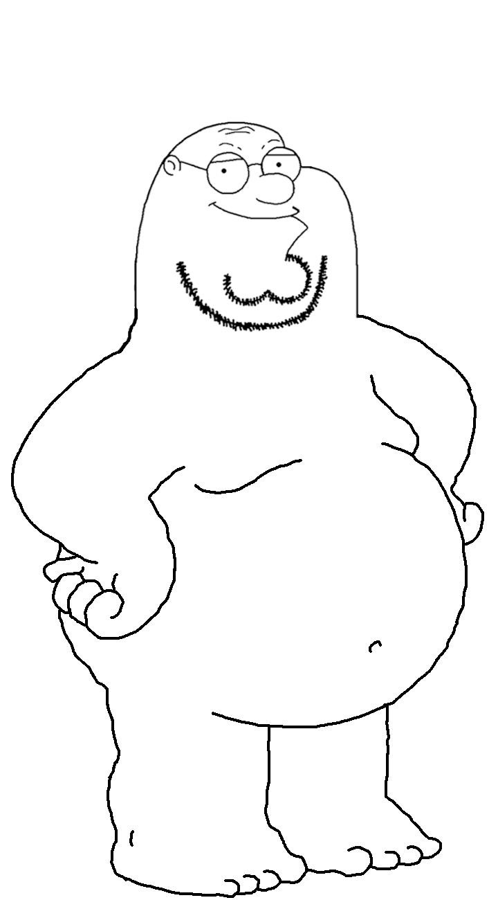 peter griffin, unknown, useful soys, 1soyjak, bald, belly, belly button, black eyes, chin, closed mouth