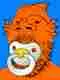 gapejak, babyjak, mustached gapejak, babyjak, fishjak, animaljaks, 1soyjak, animal, baby, blue background