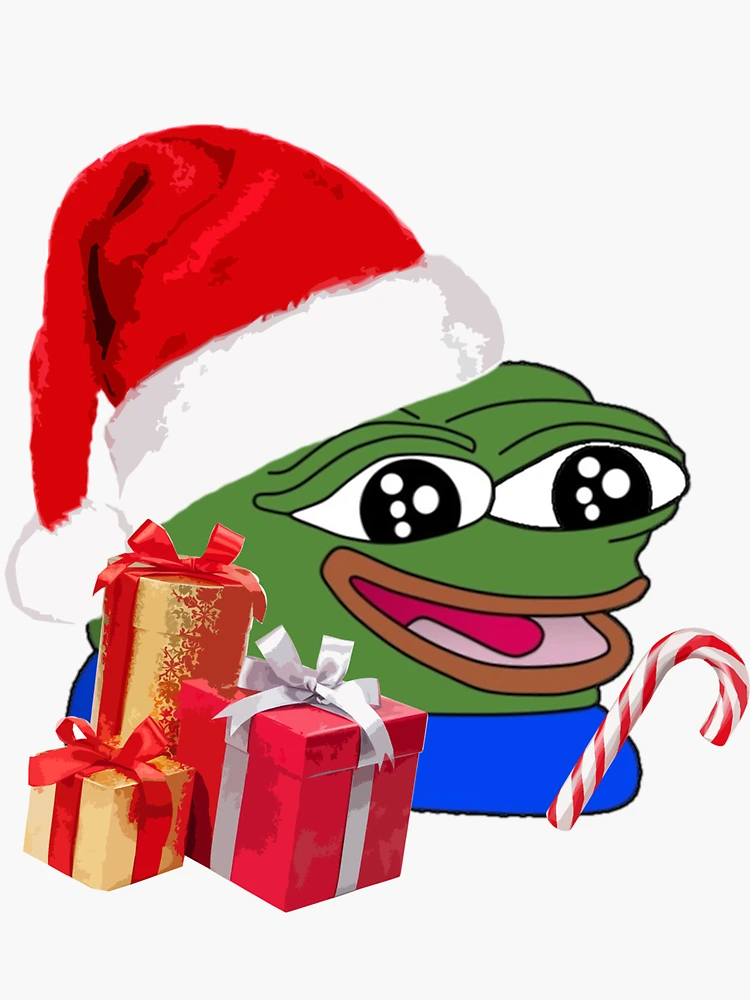 peepo, pepe, amphibian, animal, black eyes, candy, candy cane, food, frog, gift