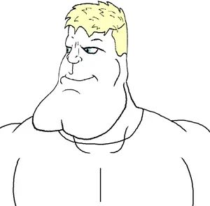 meximutt, chinaryan, mexiaryan, aryan, 1soyjak, a10 eyes, big chin, blonde hair, blue eyes, buff