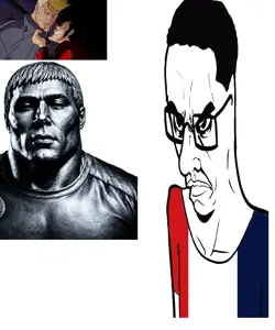 alicia, chudjak, chudjak seething, fat alicia, hunky twink sex machine, hunk reacts, 2soyjaks, angry, black eyes, black hair