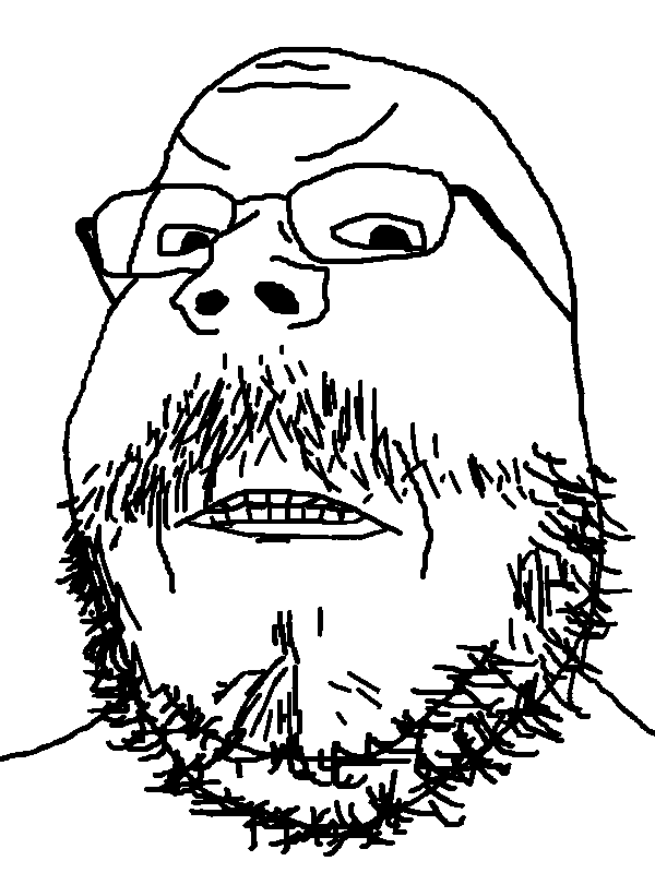 gapejak, mustached gapejak, obese gapejak, obese mustached gapejak, 1soyjak, angry, bald, beard, black eyes, chubby