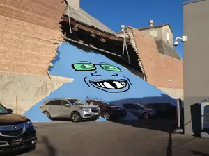 markiplier soyjak, grinlook poggers, grinplier, 2014 morton salt collapse, admin, blue skin, brick, brick wall, bricks, building