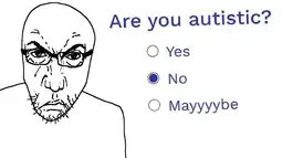 nerdson, punisher face, 1soyjak, angry, autism, bald, black eyes, choice, closed mouth, forehead lines