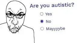 nerdson, punisher face, 1soyjak, angry, autism, bald, black eyes, choice, closed mouth, forehead lines