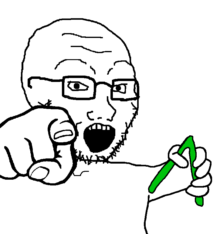 soyak, aliased, arm, arrow, bald, forehead lines, glasses, greentext, hands, holding object