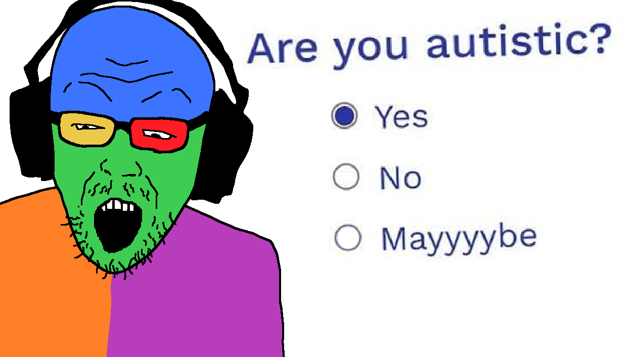 nerdson, colorjak, 1soyjak, autistic, bald, black eyes, choice, glasses, half closed eyes, half open eyes