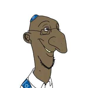 nosejak, big nose, brown skin, closed mouth, clothes, ear, glasses, hat, israel, jewish nose