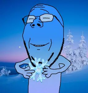gapejak, wholesome soyjak, calm, 1soyjak, bald, blue, blue background, blue skin, calm, closed eyes