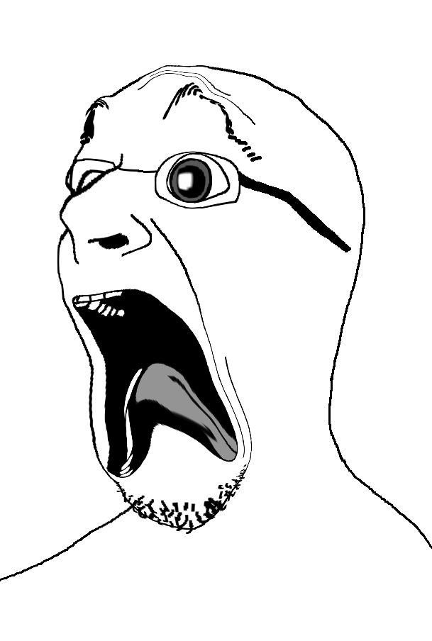 gerd, soyak, doctos, doctos, gaping mouth, glasses, looking to the left, open eyes, open mouth, portrait