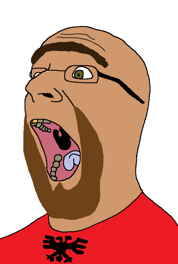 gerd, 1soyjak, albania, albanian, animal, bald, beard, blue tongue, brown beard, brown hair